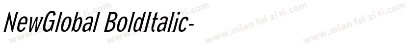 NewGlobal BoldItalic字体转换